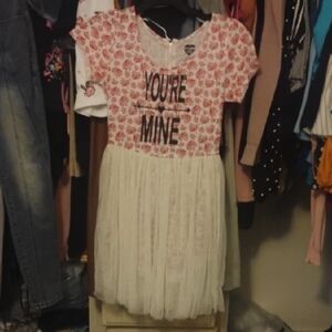 Modern Lux Pink and Cream Floral Kids Dress